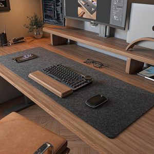 DAWNTREES Large Felt Desk Mat (36″ x 12″)