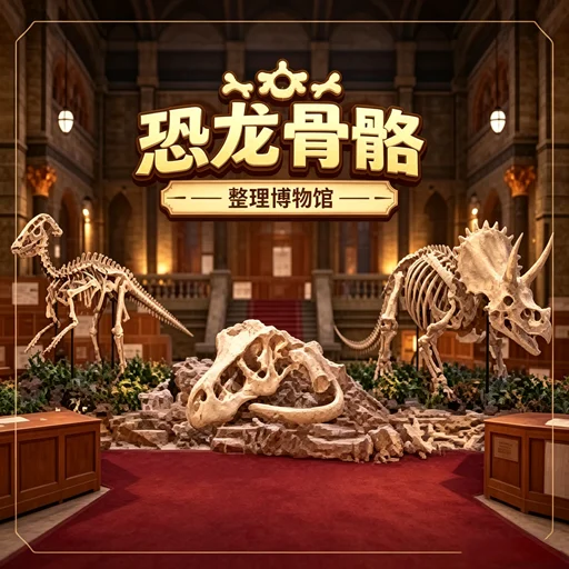 恐龙骨骼_整理博物馆